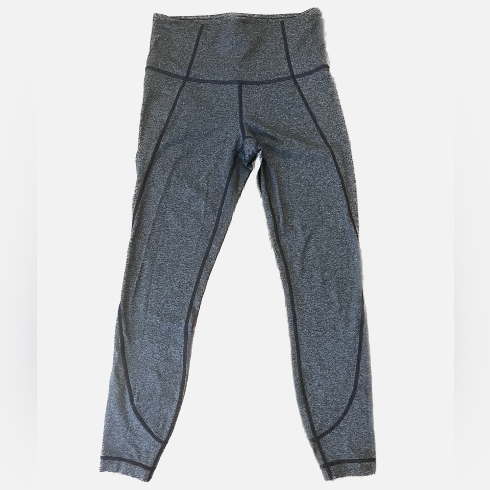 Athleta Heather Gray Salutation Leggings